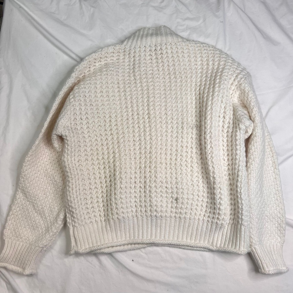 Vince Camuto Sweater Womens M Chunky Cable Knit Chain Detail Pull Over A040124 - Picture 2 of 6
